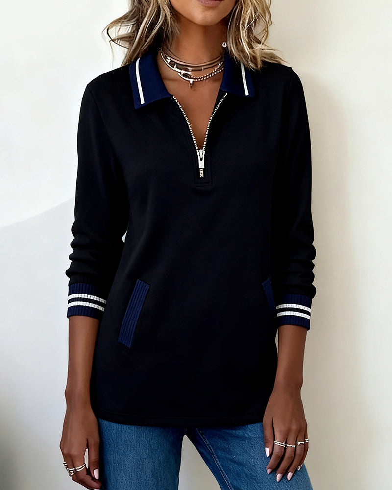 Capucine | Sudadera holgada con cuello y cierre de cremallera
