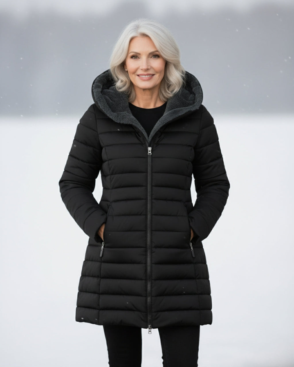 Clair | Abrigo tipo puffer con forro de polar