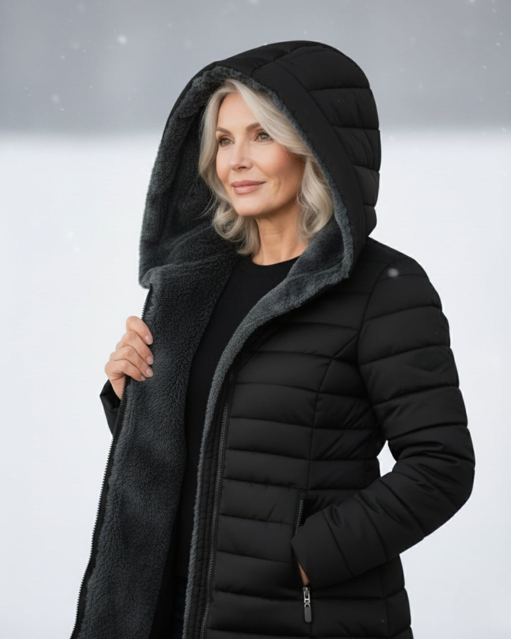 Clair | Abrigo tipo puffer con forro de polar