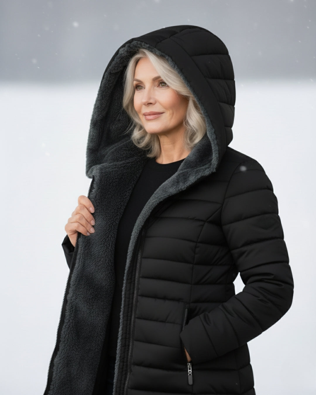 Clair | Abrigo tipo puffer con forro de polar