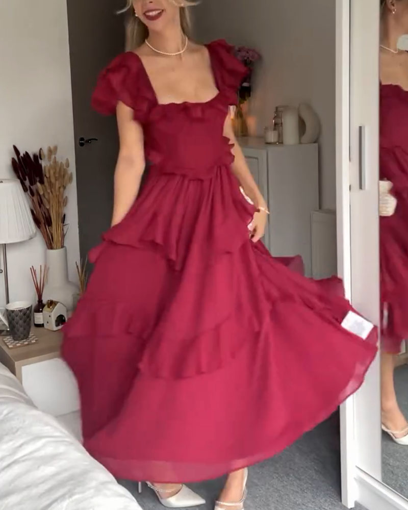 Quinlan | Vestido Elegante de Cintura Alta con Encaje