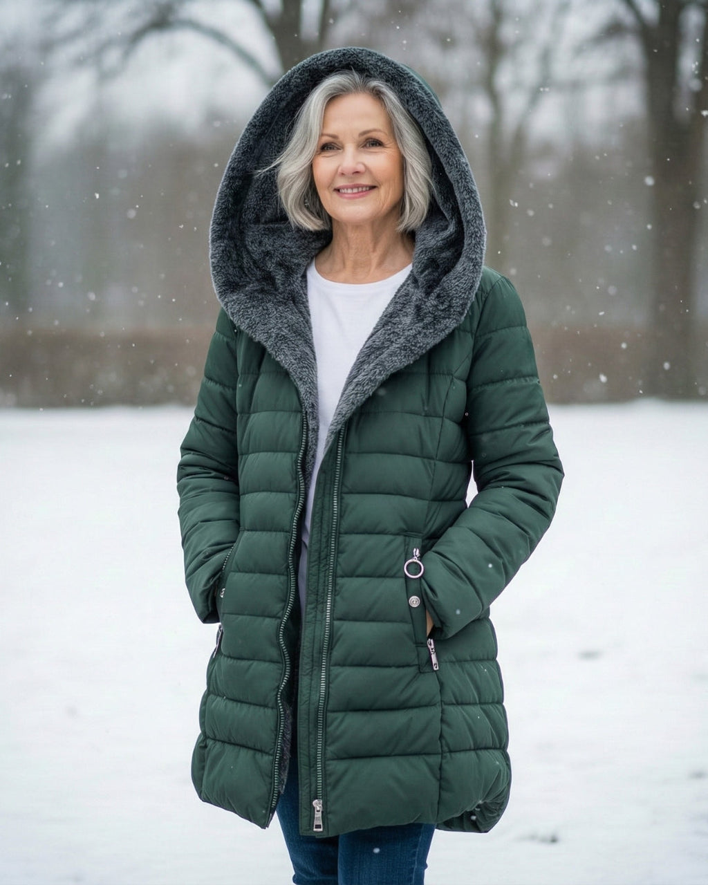 Clair | Abrigo tipo puffer con forro de polar