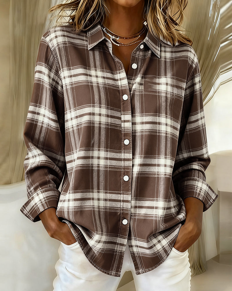 Lysandre | Camisa de cuadros con cuello tipo notched
