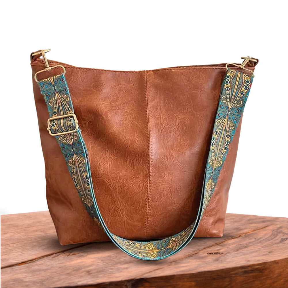 Greta - Bolsa de Piel Vintage con Correa Elegante