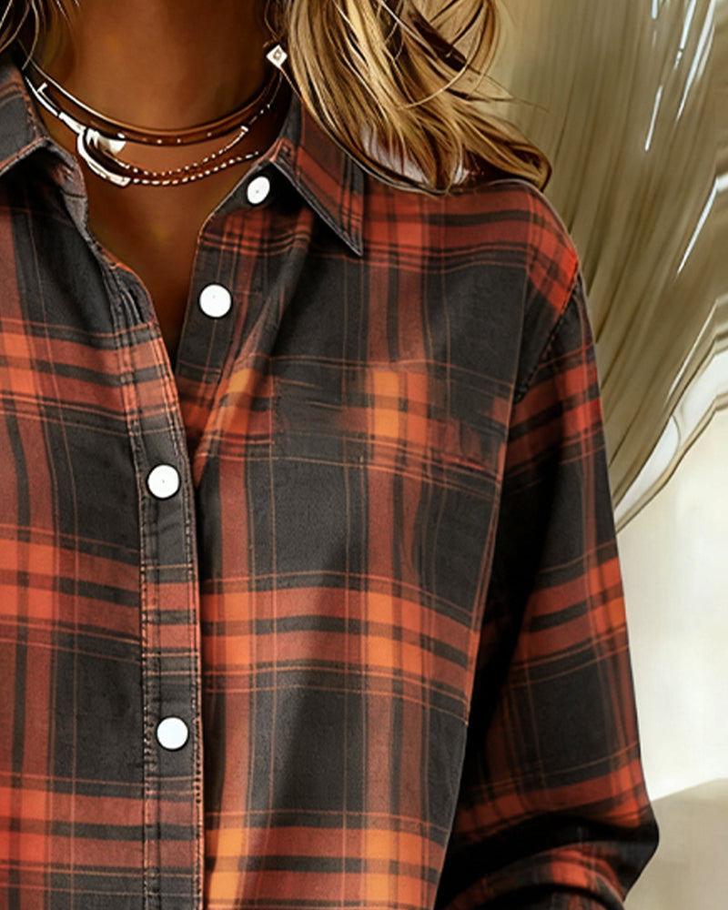 Lysandre | Camisa de cuadros con cuello tipo notched