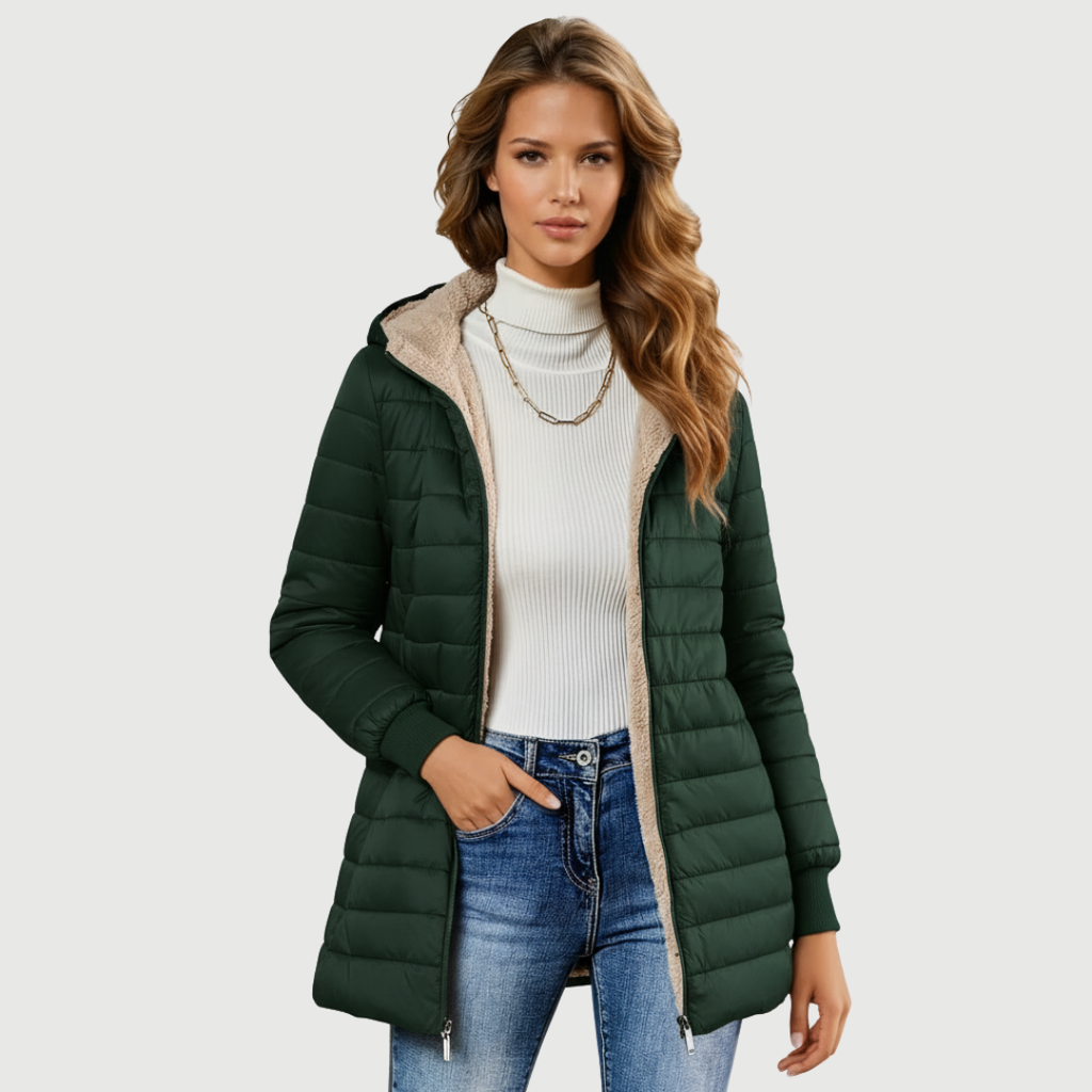 Camélia | Abrigo de invierno con forro de sherpa