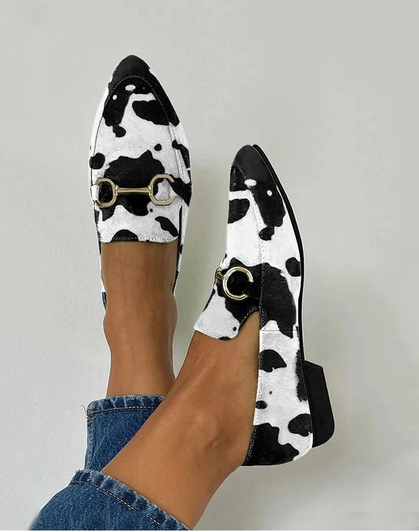 DIANA | MOCASINES CON HEBILLA ESTAMPADA