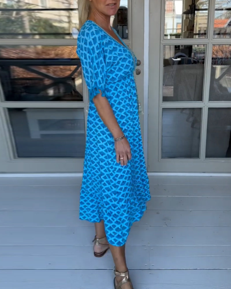 Winona | Vestido de Verano con Escote en V y Flecos