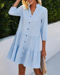 Zuri | Vestido Mini Camisero con Cuello en V