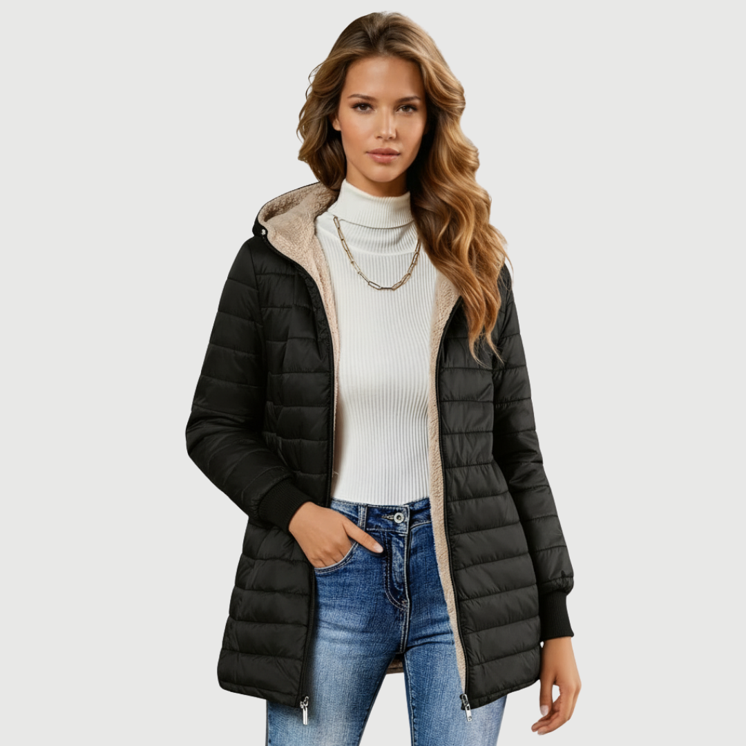 Camélia | Abrigo de invierno con forro de sherpa