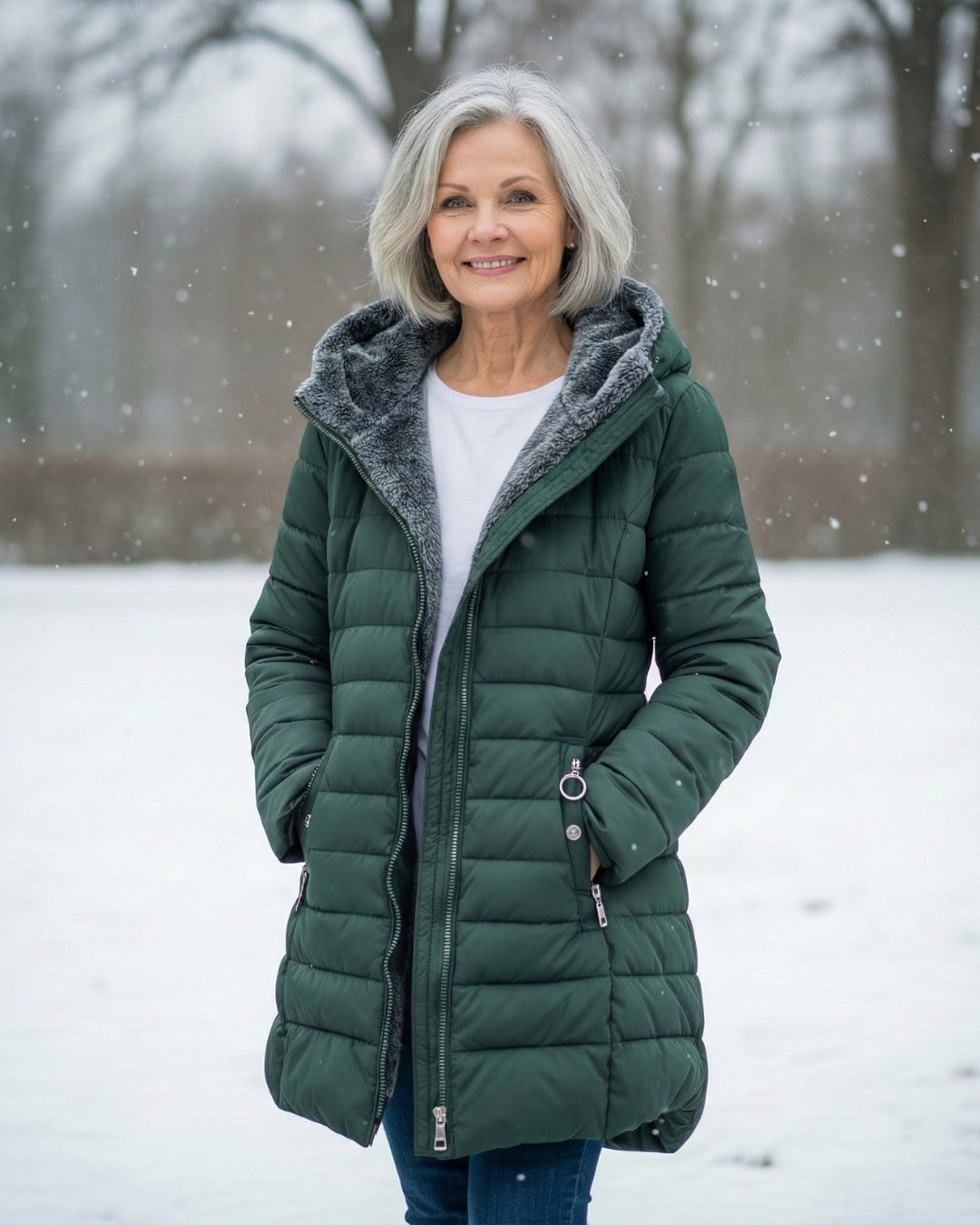 Clair | Abrigo tipo puffer con forro de polar