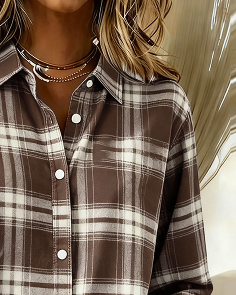Lysandre | Camisa de cuadros con cuello tipo notched