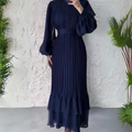 Cami | Vestido de Noche Chic Francés para Otoño con Detalles de Malla