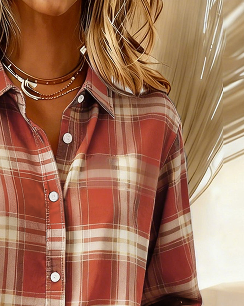 Lysandre | Camisa de cuadros con cuello tipo notched