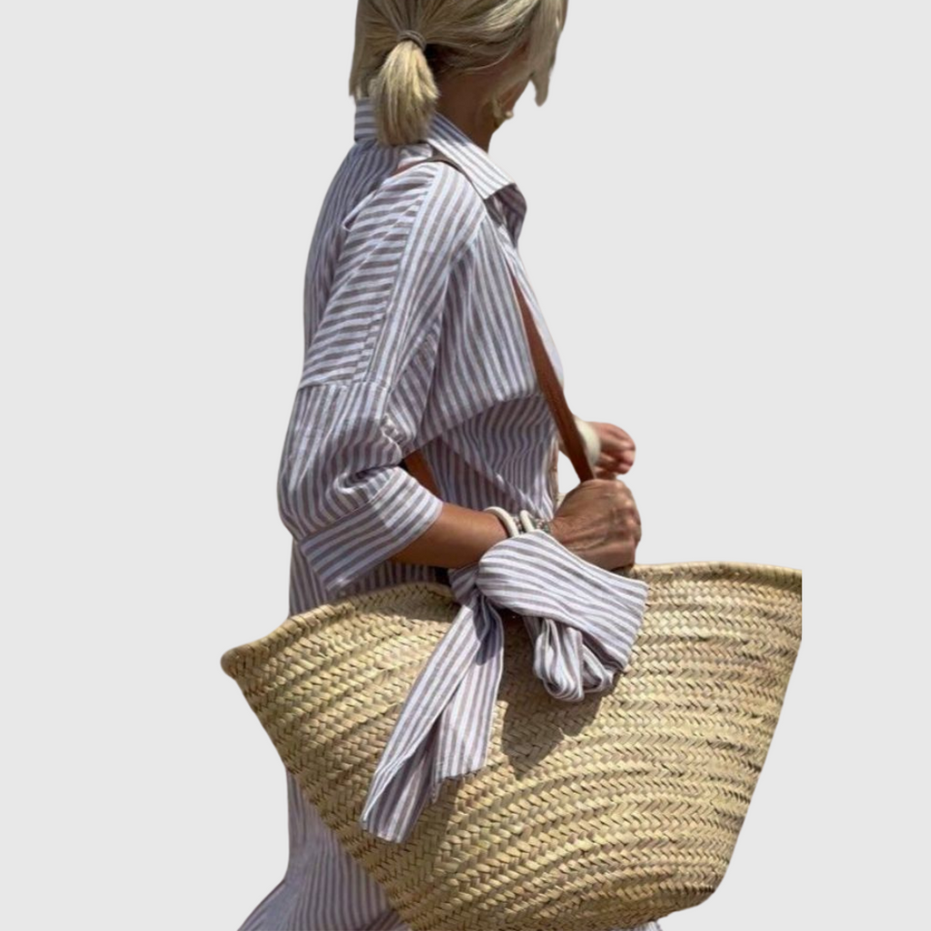 Elodie | Vestido Camisero a Rayas Chic