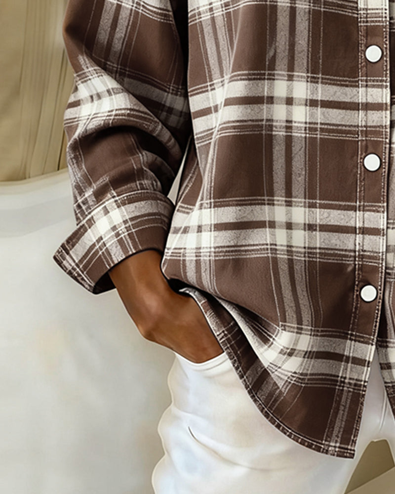 Lysandre | Camisa de cuadros con cuello tipo notched