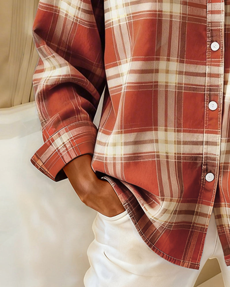 Lysandre | Camisa de cuadros con cuello tipo notched