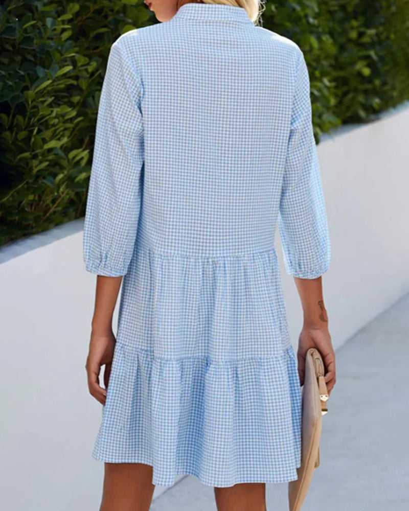 Zuri | Vestido Mini Camisero con Cuello en V