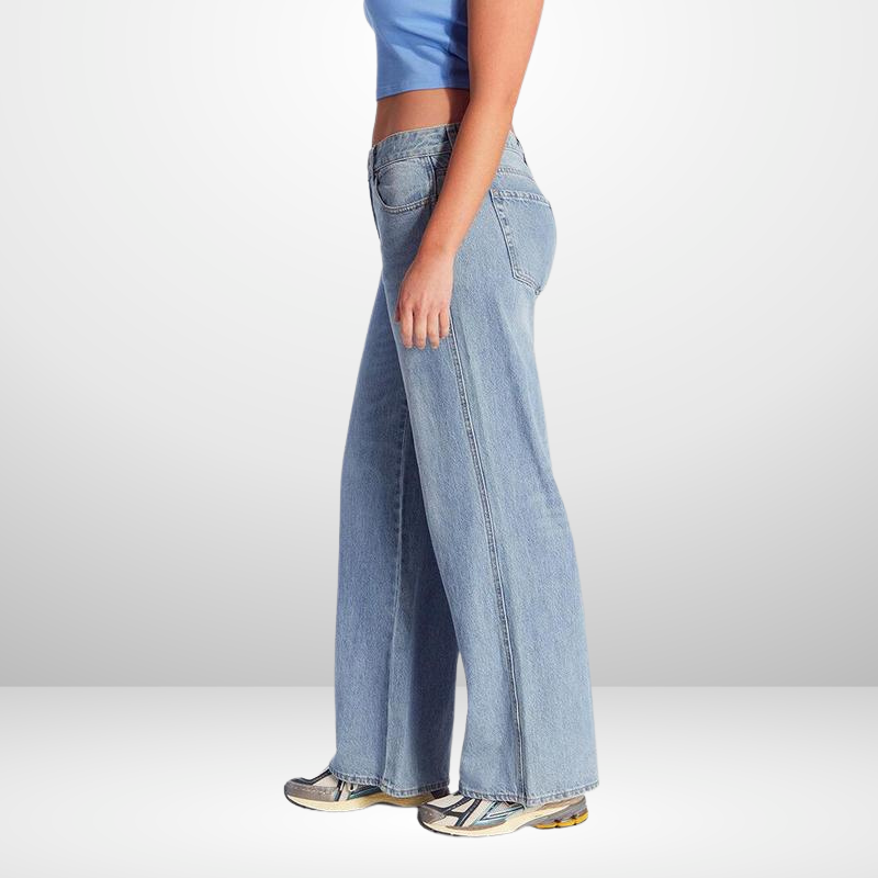Vaquero baggy de tiro bajo para mujer