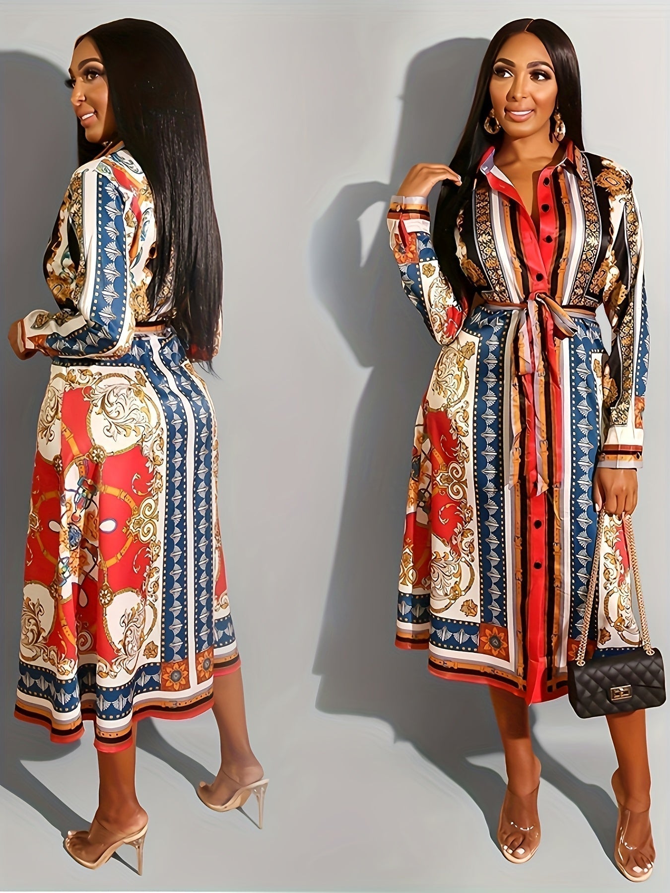 Marigold | Vestido Camisero de Manga Larga (Largo Midi)