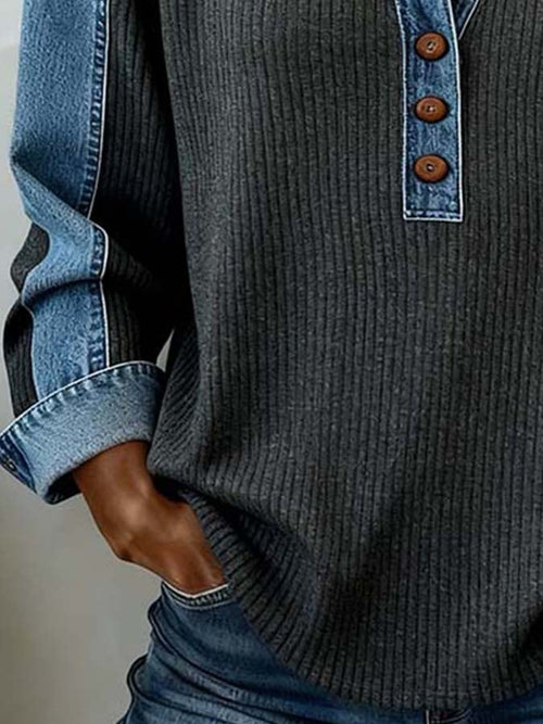 Amarante | Sudadera de mujer con mangas en contraste