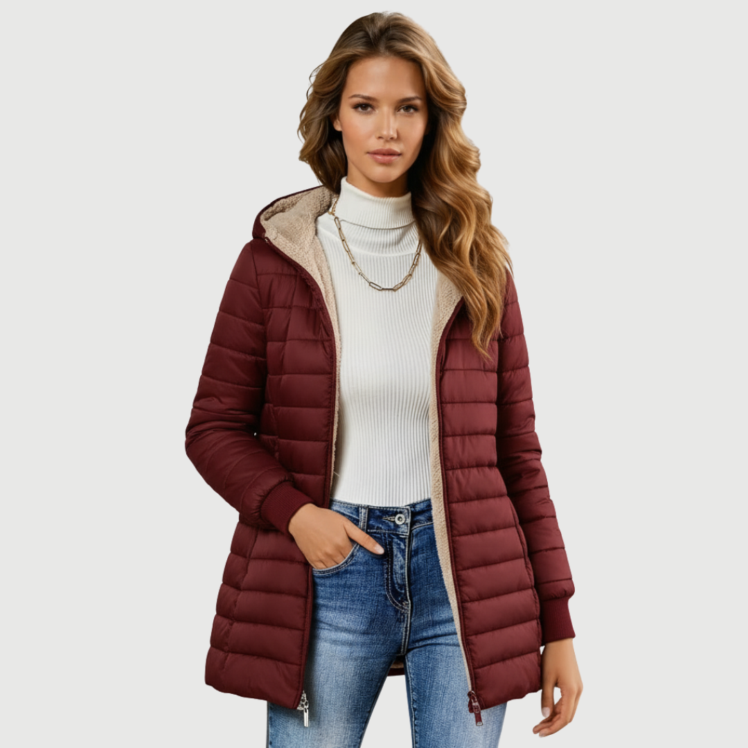 Camélia | Abrigo de invierno con forro de sherpa