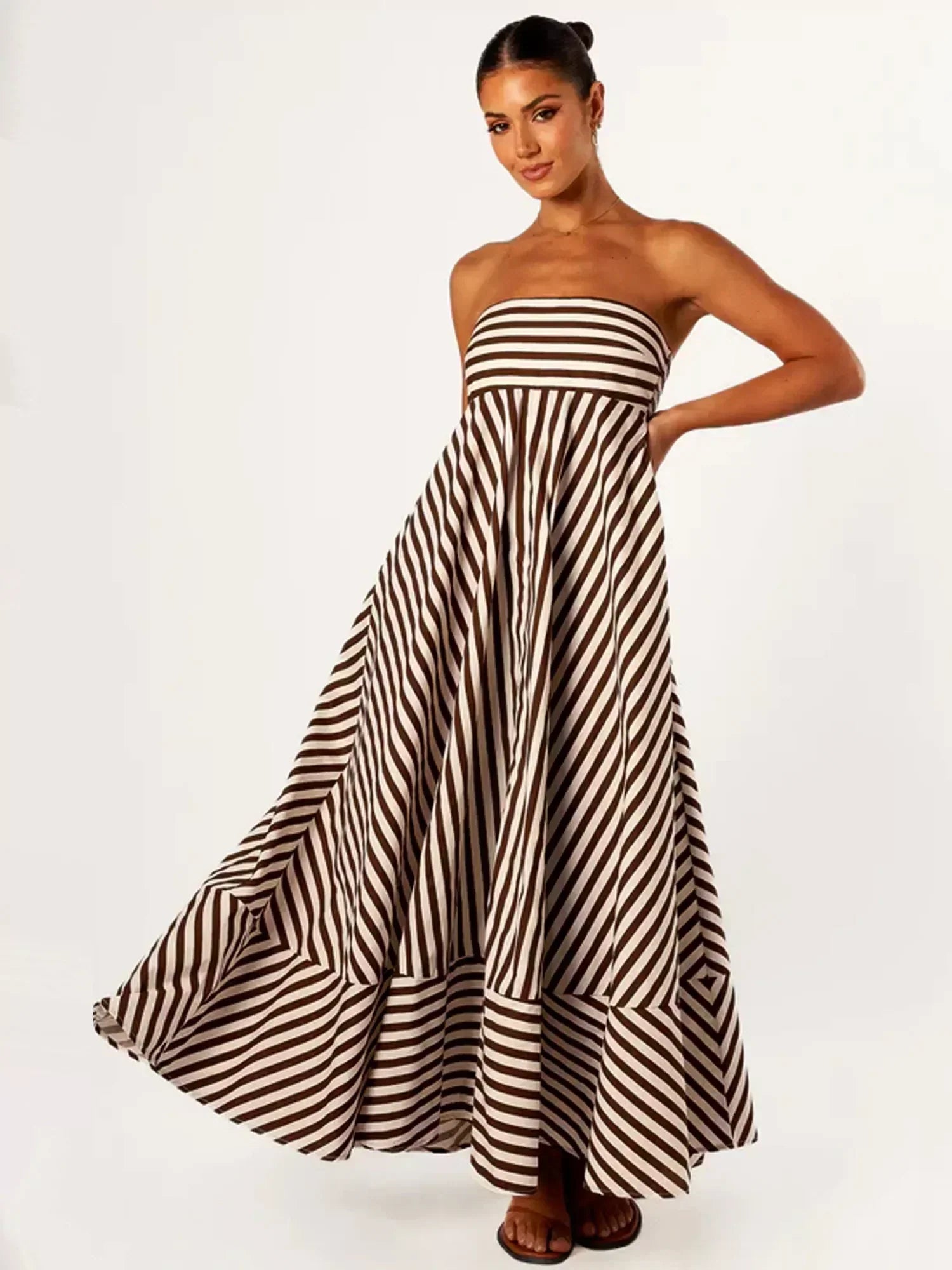 Damaris | Vestido Maxi Fruncido: Comodidad y Elegancia