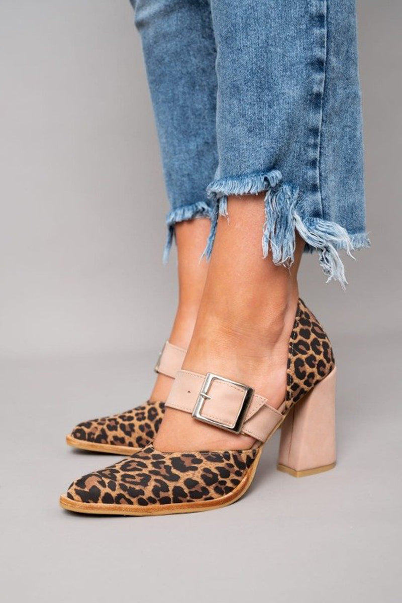 Bianca | Sandalias de Piel Leopardo