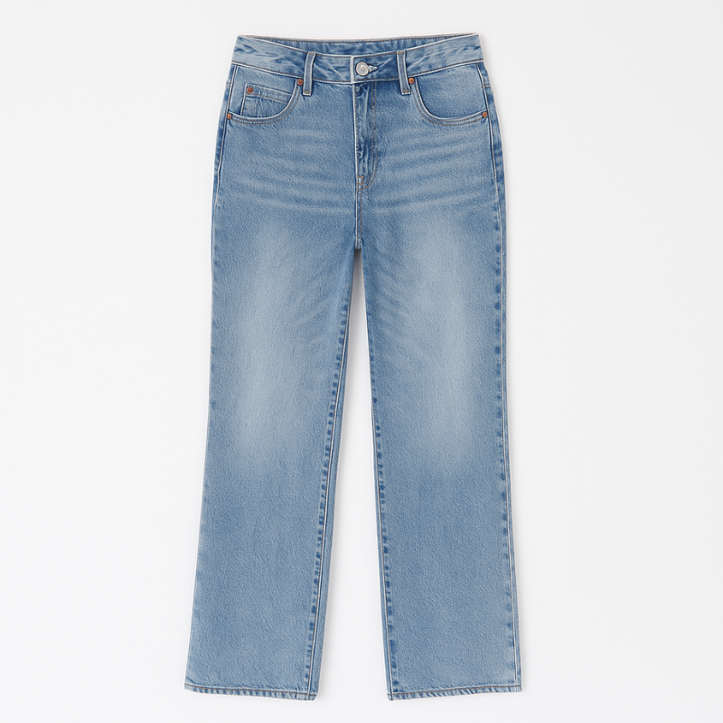 Vaquero baggy de tiro bajo para mujer