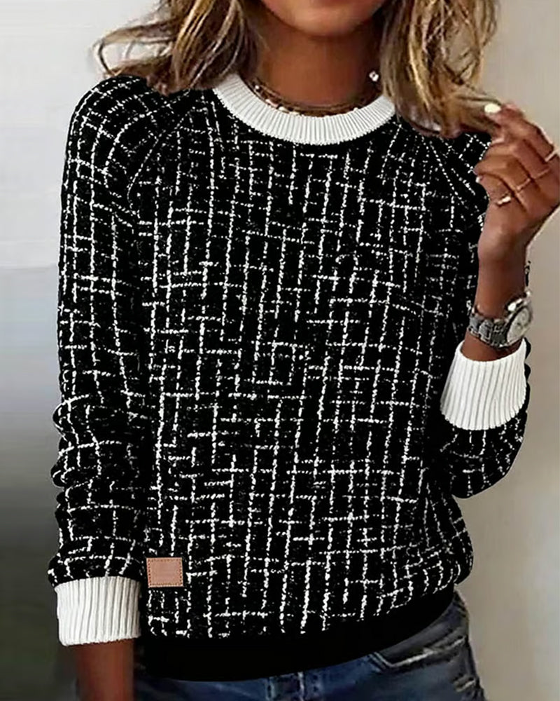 Nolwenn | Jersey casual de cuadros