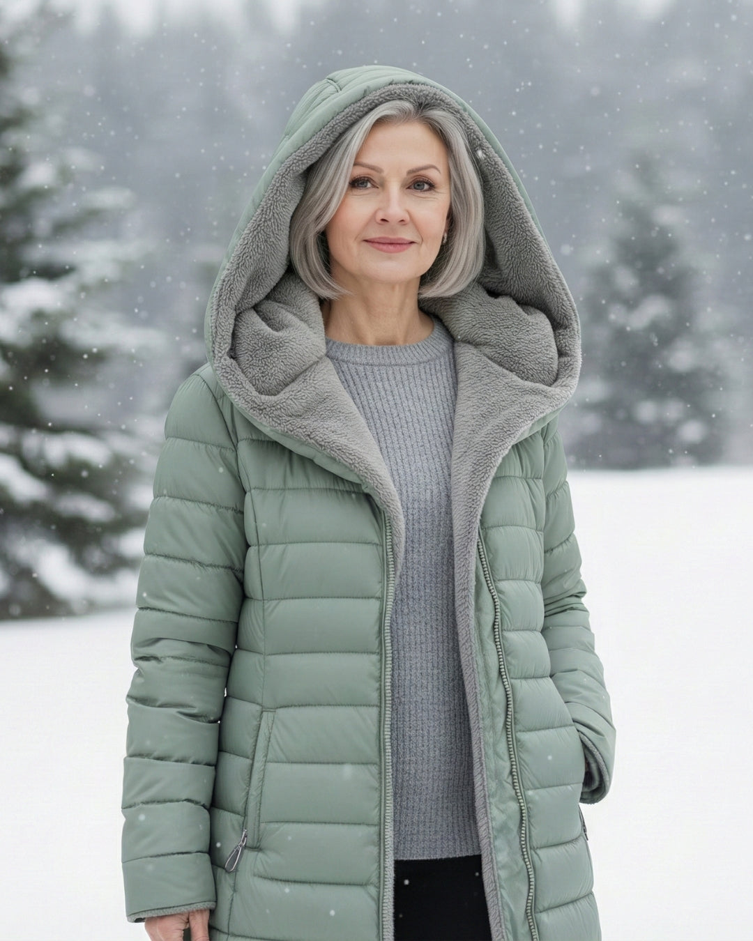 Clair | Abrigo tipo puffer con forro de polar