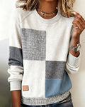 Sidonie | Sudadera casual con cuello redondo y contraste de colores