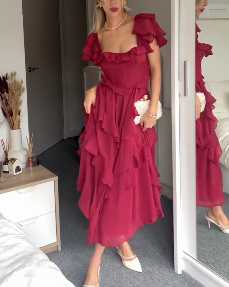 Quinlan | Vestido Elegante de Cintura Alta con Encaje