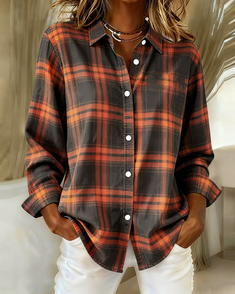 Lysandre | Camisa de cuadros con cuello tipo notched