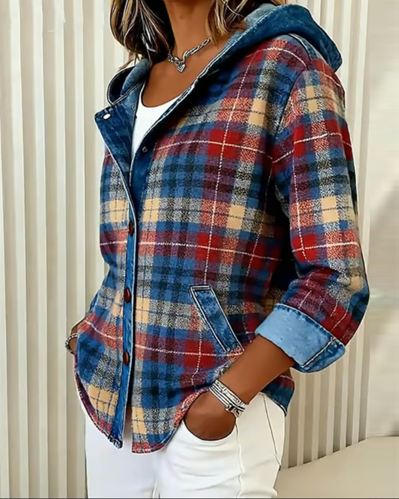 Émeline | Chaqueta a cuadros de moda con capucha