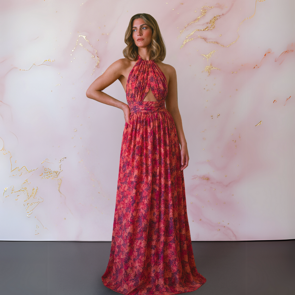 Vera | Elegante vestido con estampado floral