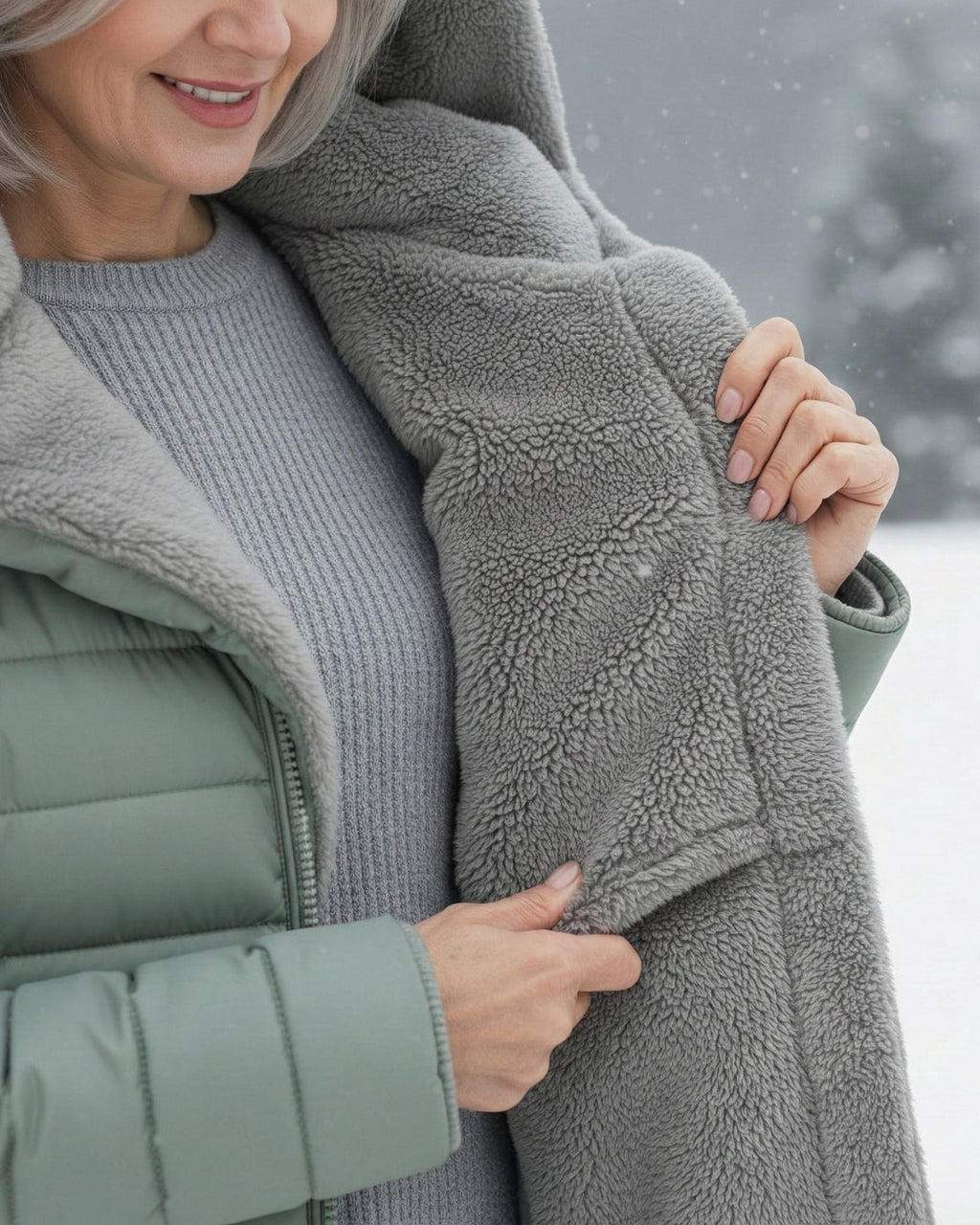 Clair | Abrigo tipo puffer con forro de polar