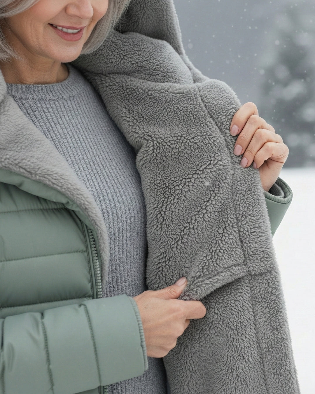 Clair | Abrigo tipo puffer con forro de polar