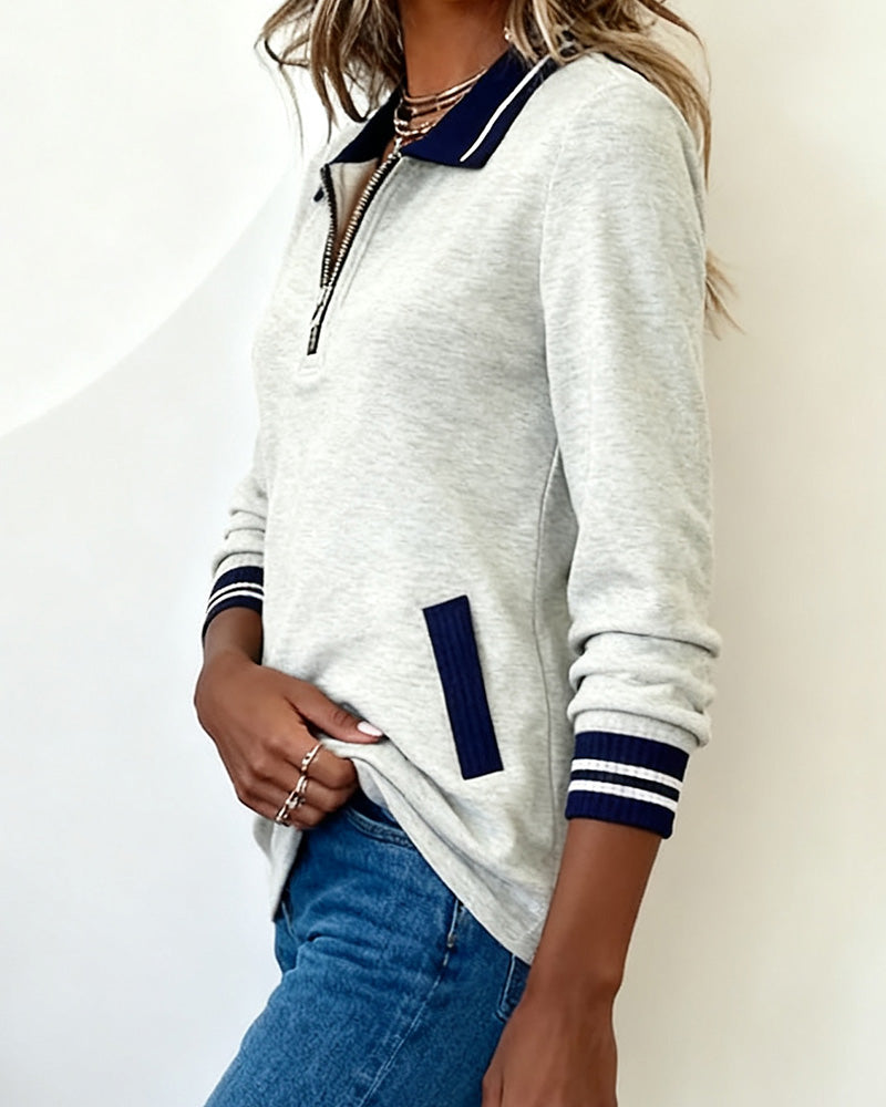 Capucine | Sudadera holgada con cuello y cierre de cremallera