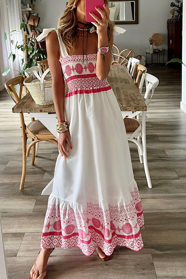Addison | Vestido con Escote Cuadrado y Cordones