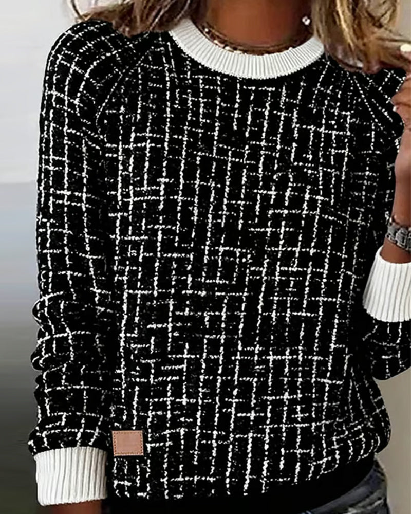 Nolwenn | Jersey casual de cuadros