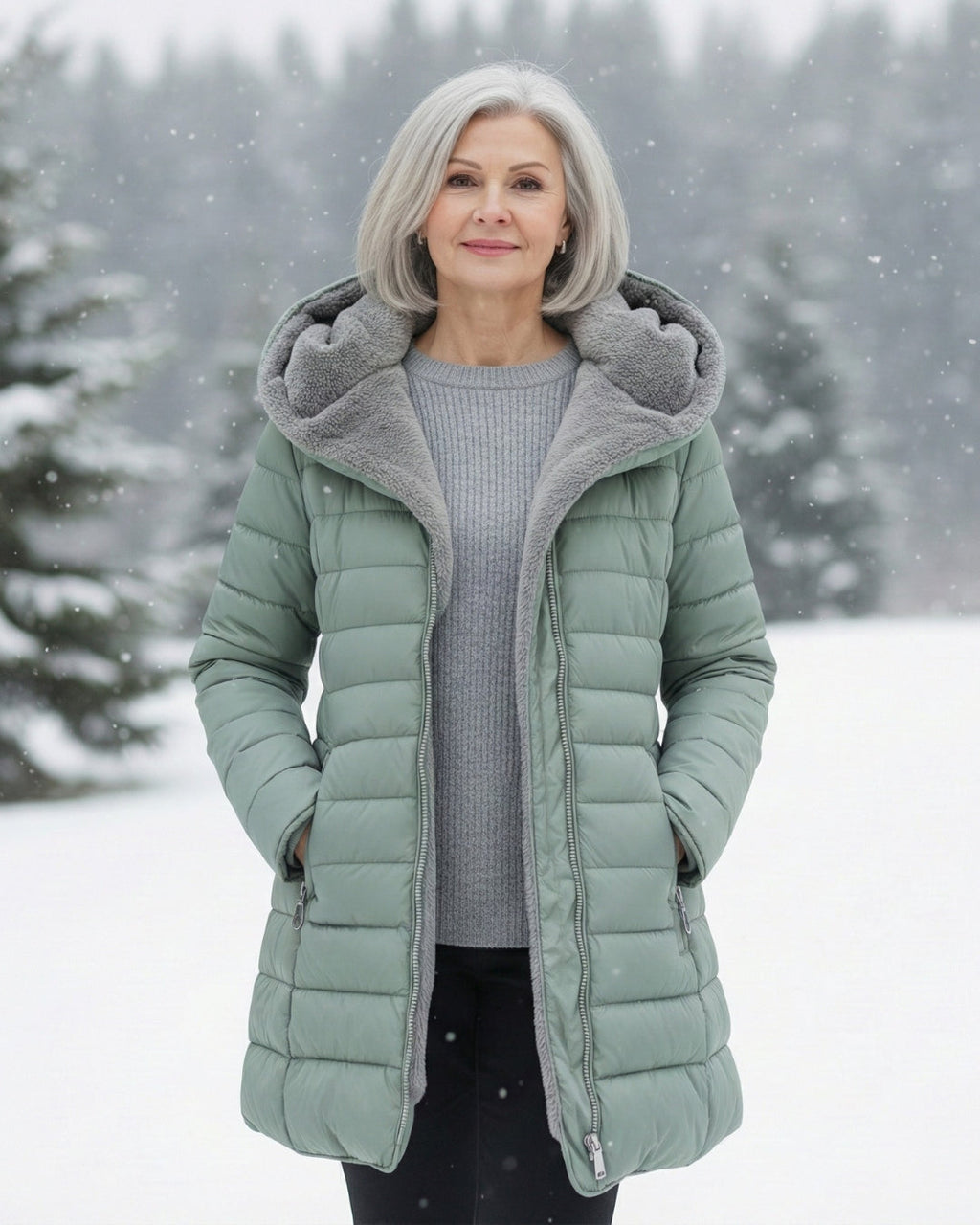 Clair | Abrigo tipo puffer con forro de polar
