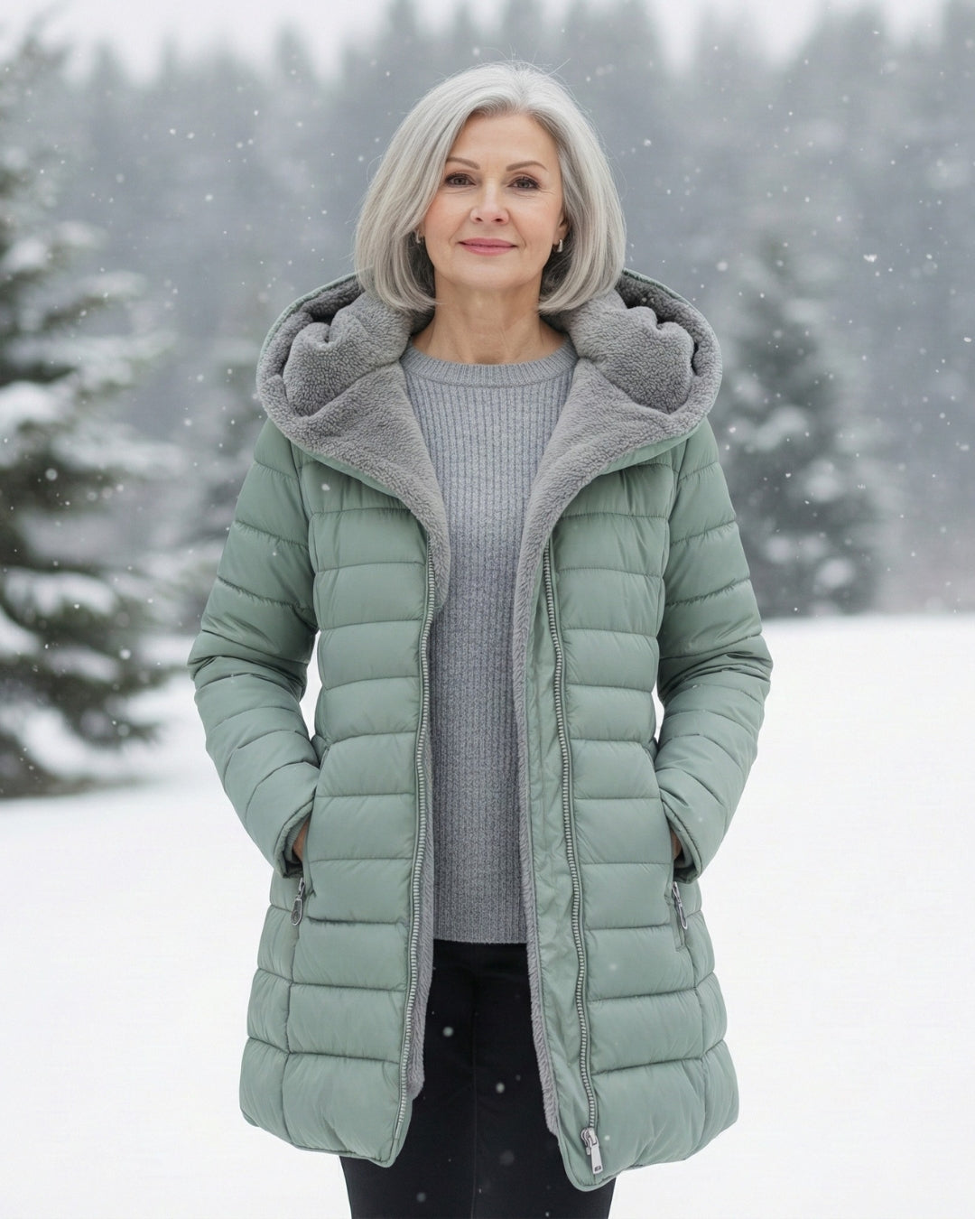 Clair | Abrigo tipo puffer con forro de polar