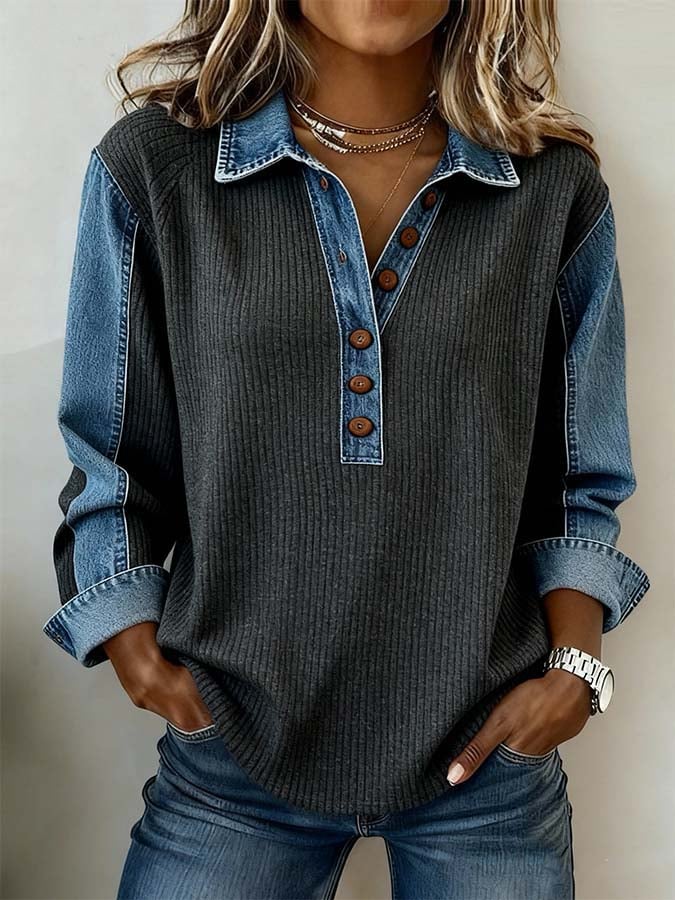 Amarante | Sudadera de mujer con mangas en contraste