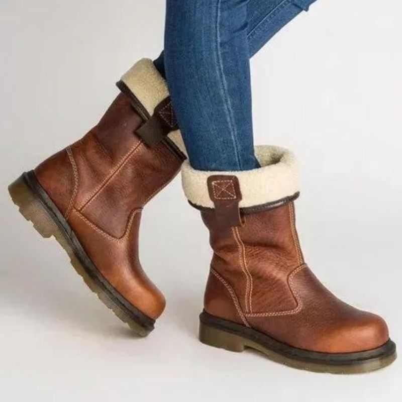 Hazel | Botas de Invierno de Piel con Forro