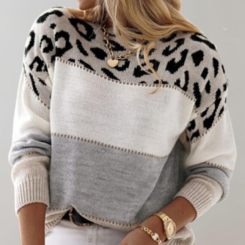 Maison Valmont | Suéter Elegance con estampado de leopardo