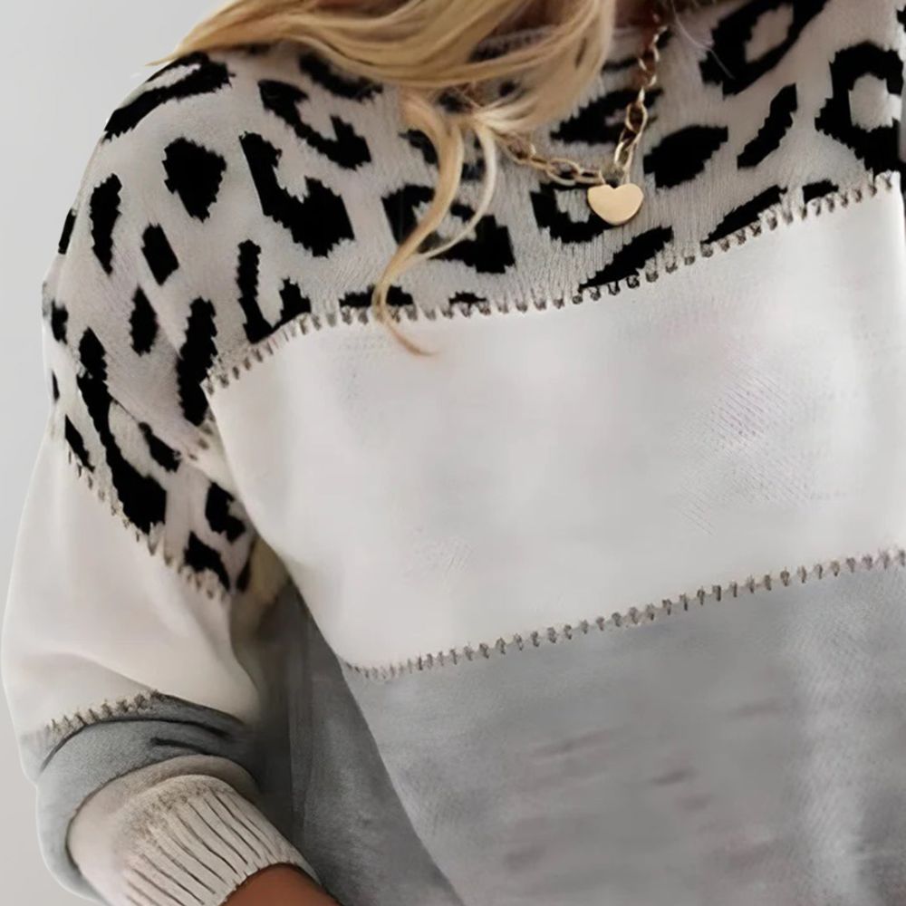 Maison Valmont | Suéter Elegance con estampado de leopardo
