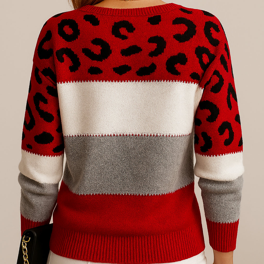 Maison Valmont | Suéter Elegance con estampado de leopardo