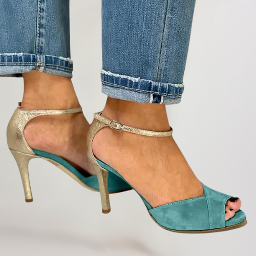 LIV | ZAPATOS DE TACÓN ABIERTOS CON PULSERA Y CIERRE