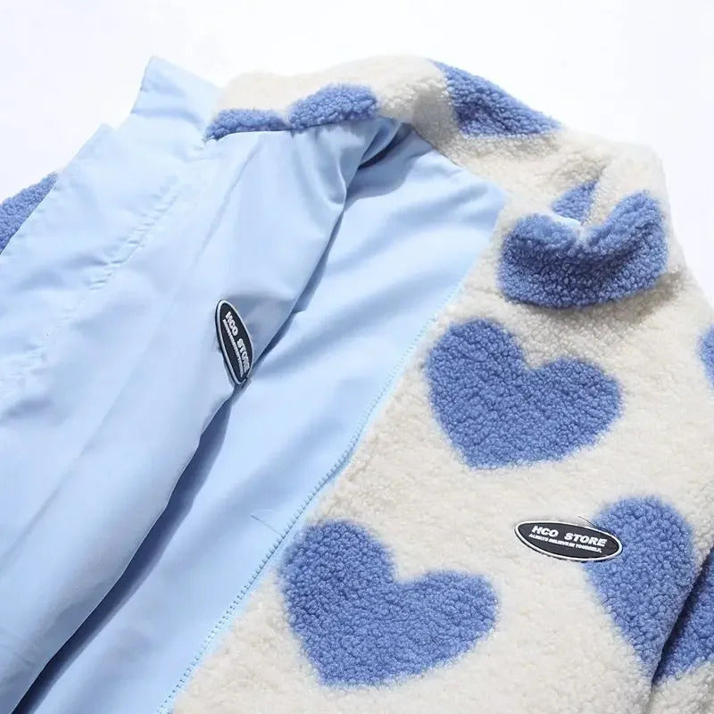 Catherine | Chamarra reversible de corazones